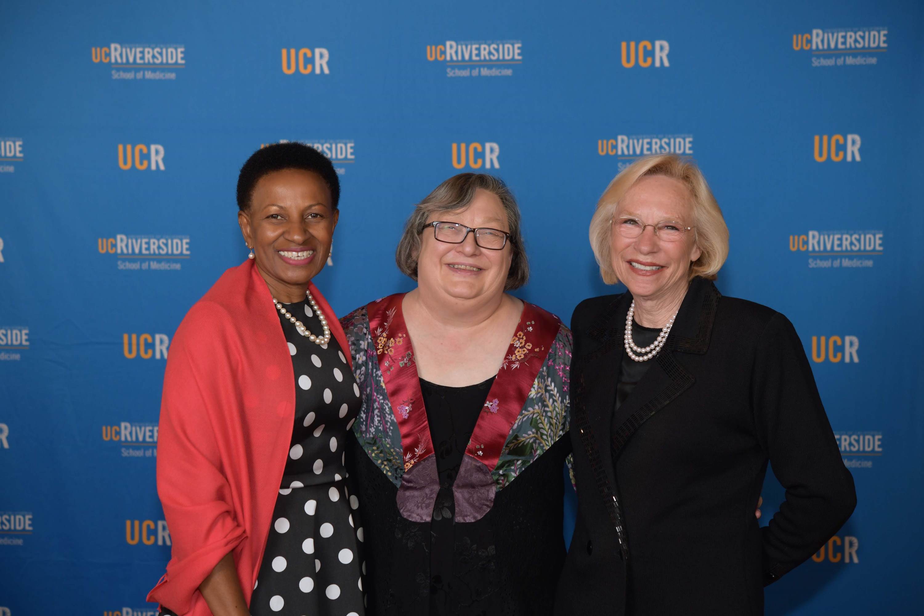 Dean Deas with Provost Cindy Larive and donor Amy S. Harrison