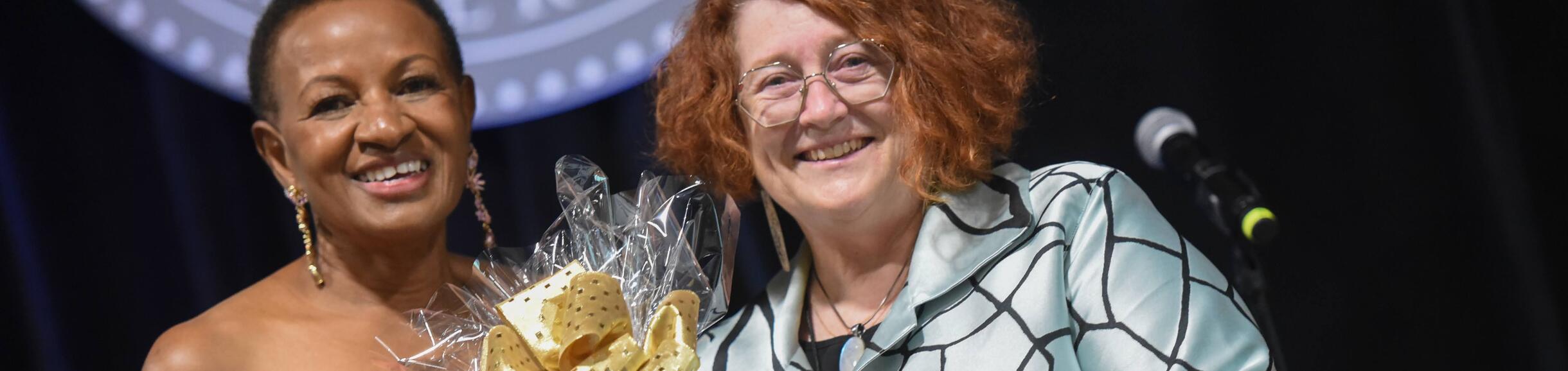 Dean Deborah Deas and our raffle winner