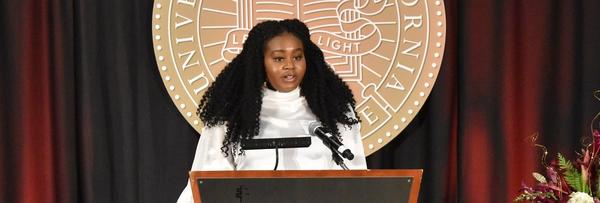 student speaker at 2019 event