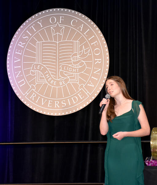 Alyssa Brand performing at the gala